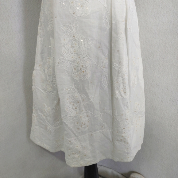 BCBGMaxAzria White w/ Sequins Strapless Dress - Picture 4 of 8